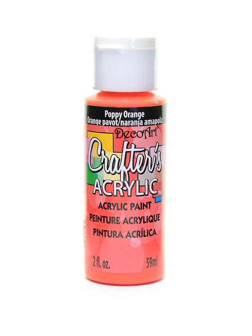 2OZ POPPY ORANGE CRAFTER ACRYLIC PAINT