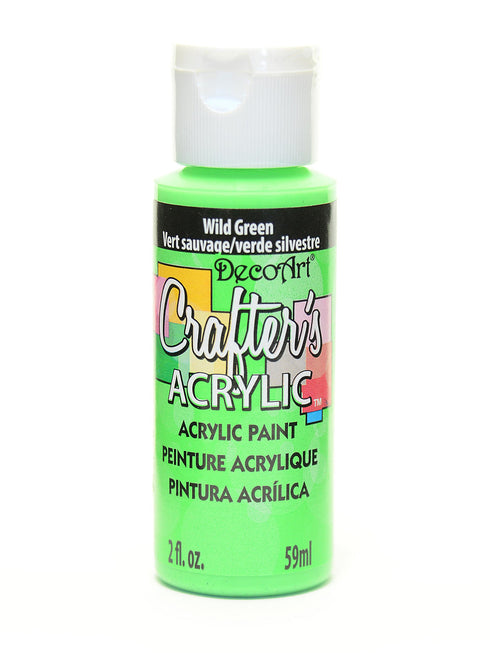 2OZ WILD GREEN CRAFTER ACRYLIC PAINT