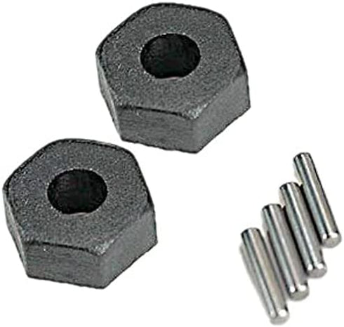 TRX-1654 WHEEL HUBS, HEX (2)/ STUB AXLE PINS (2)