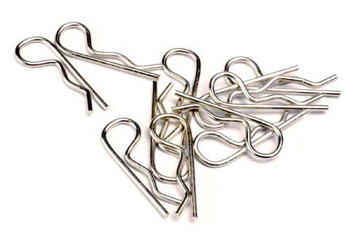TRX1834 BODY CLIPS (12) (STANDARD SIZE) SILVER / NATURAL FINISH