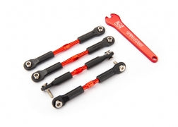 TRAXXAS ALUMINUM TURNBUCKLE CAMBER LINK SET (RED) (4) TRA3741X