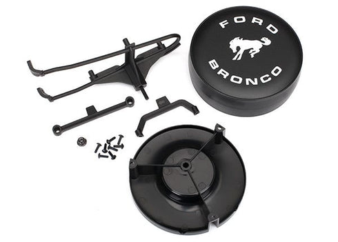 TRAXXAS 8074 FORD BRONCO SPARE TIRE MOUNT FOR TRX-4, BLACK