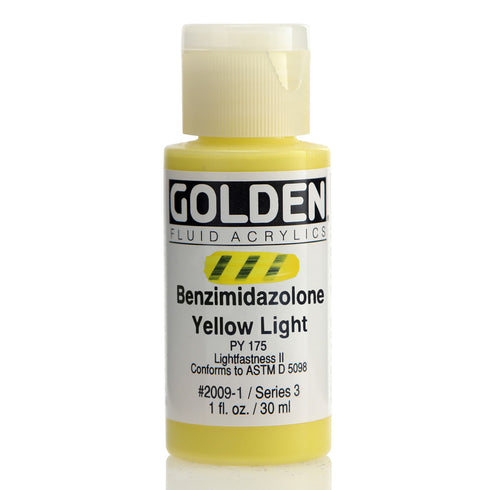 BENZ YELLOW OW FLUID ACRYLIC PAINT1OZ