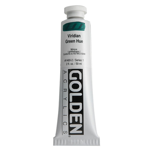 HB ACRYLIC PAINT  VIRIDIAN GREEN HUE 2OZ