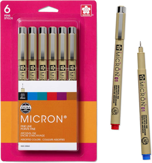 01 MICRON PEN SET 6PC