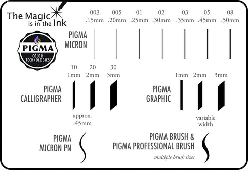 01 MICRON PEN SET 6PC