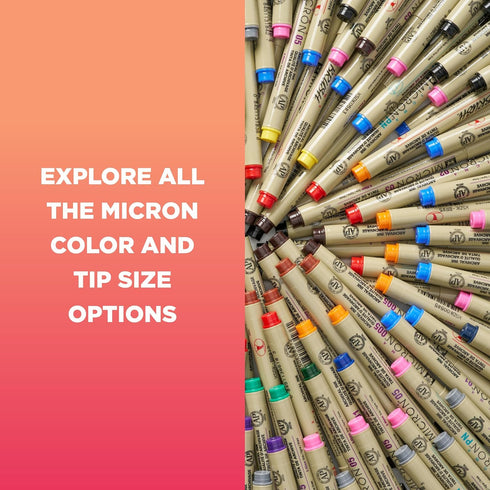 6PC MICRON PLASTIC NIB PEN SET