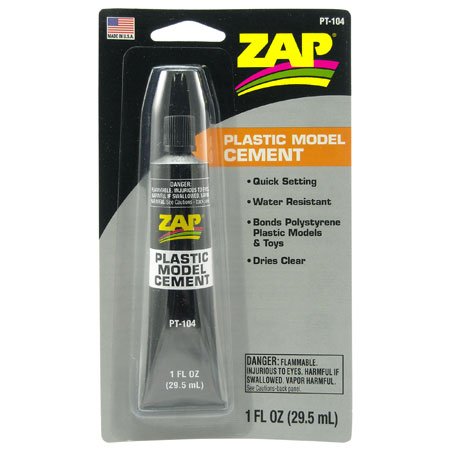 ZAP PLASTIC MODEL CEMENT, 1OZ