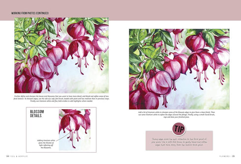 Oil & Acrylic: Flowers: Learn to paint step by step (How to Draw & Paint)