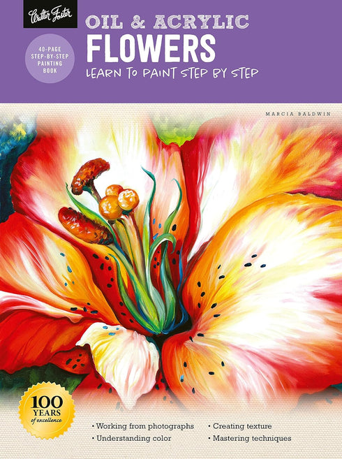 Oil & Acrylic: Flowers: Learn to paint step by step (How to Draw & Paint)