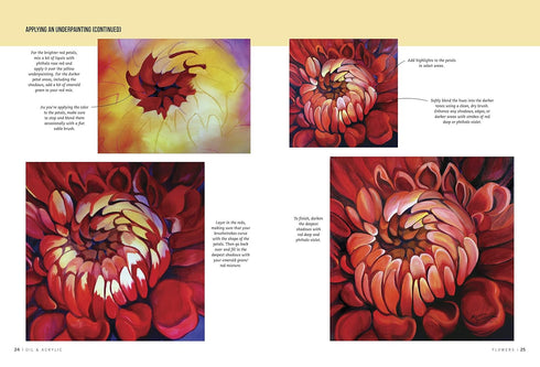 Oil & Acrylic: Flowers: Learn to paint step by step (How to Draw & Paint)