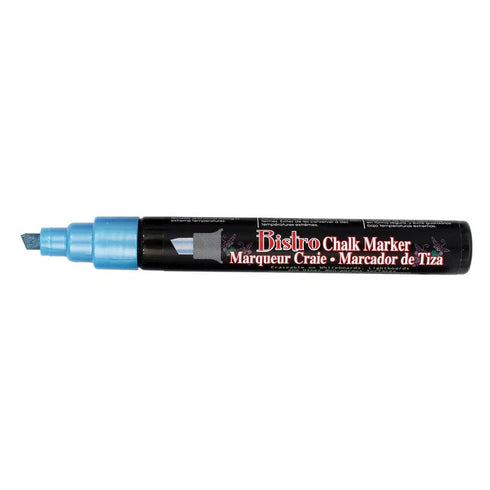 METALLIC BLU CHISEL CHALK MARK