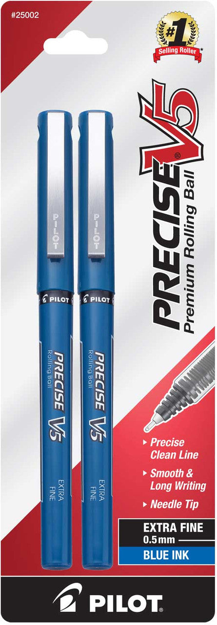 BLUE PERCISE V5 PEN 2PK