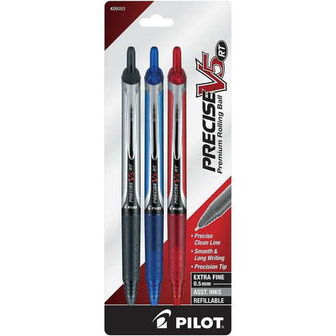 ASST. PERCISE V5 RT PEN 3PK