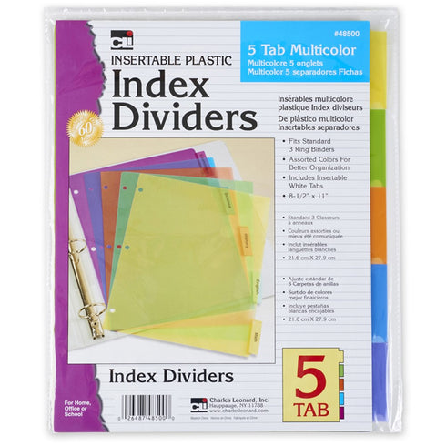5 TAB MULTI INDEX DIVIDERS