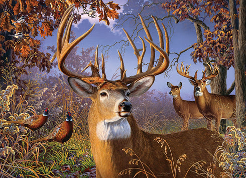 DEER AND PHEASANT 500 PIECE COBBLE HILL PUZZLE - ZACH. LARRY