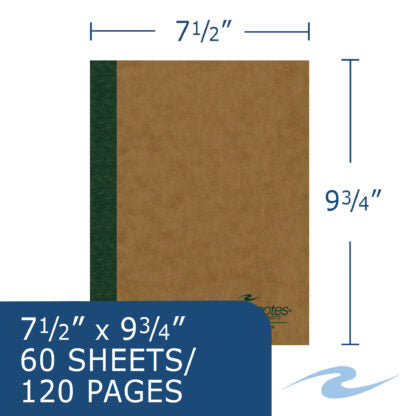 ENVIRONOTES® RECYCLED COMPOSITION BOOK, COLLEGE RULED, 9.75" X 7.5" - 60 SHEETS