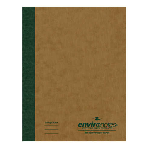 ENVIRONOTES® RECYCLED COMPOSITION BOOK, COLLEGE RULED, 9.75" X 7.5" - 60 SHEETS