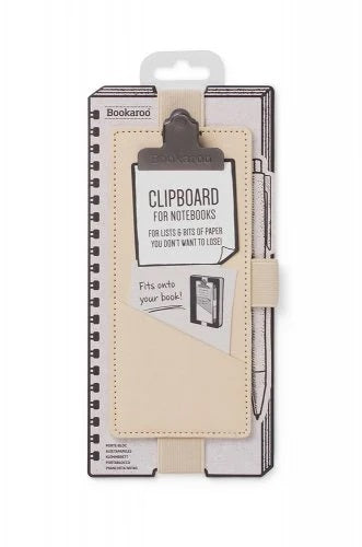CREAM CLIPBOARD FOR NOTEBOOKS - BOOKAROO