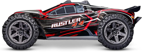 RED RUSTLER 4X4 BRUSHLESS 4WD - (1-10) 67164-4-RED