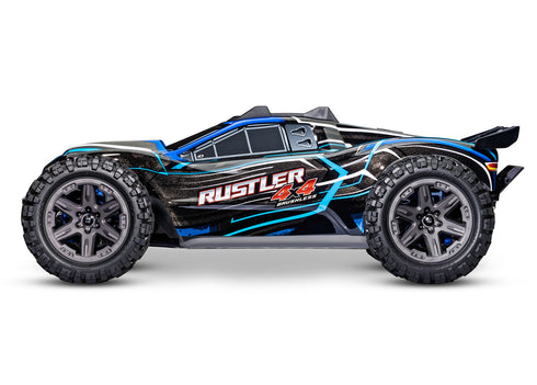 BLUE RUSTLER 4X4 BRUSHLESS 4WD (1/10) - 67164-4-BLUE