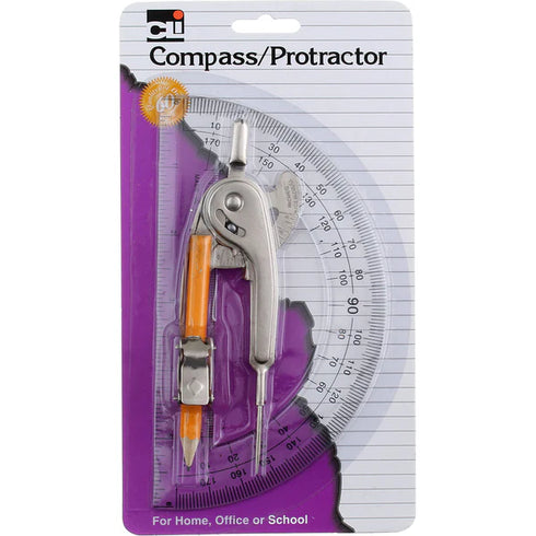 COMPASS AND 6" PROTRACTOR