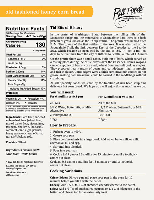 THORP PRARIE CORN BREAD MIX - LARGE