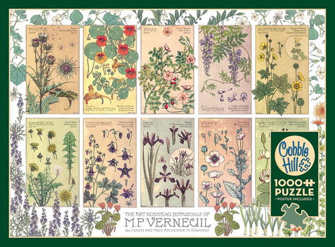 BOTANICALS BY VERNEUIL 1000 PIECE PUZZLE - VERNEUIL. M.P.