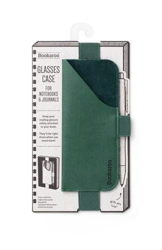 FOREST GREEN GLASSES CASE FOR NOTEBOOKS - BOOKAROO