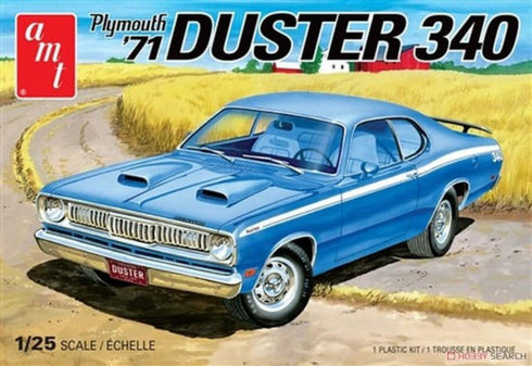 1/25 1971 PLYMOUTH DUSTER 340 MUSCLE CAR PLASTIC MODEL KIT BY AMT
