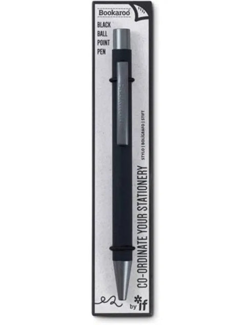 CHARCOAL BOOKAROO BALL POINT PEN BLACK INK