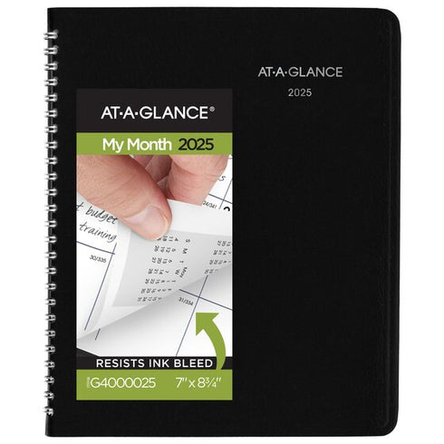2025 PLANNER MONTHLY 7X9 BLACK