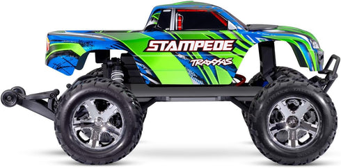 GREEN STAMPEDE 2WD BRUSHLESS HD W/ USB-C RC TRUCK (1/10) - 36254-8-GRN