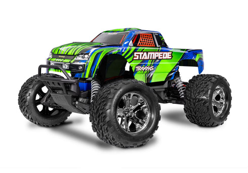 GREEN STAMPEDE 2WD BRUSHLESS HD W/ USB-C RC TRUCK (1/10) - 36254-8-GRN