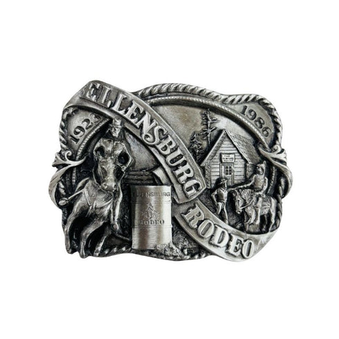 ELLENSBURG RODEO BELT BUCKLE 1986