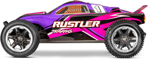 TRAXXAS RUSTLER 2WD STADIUM TRUCK HD W/USB-C (1/10) - 37254-4-PINK