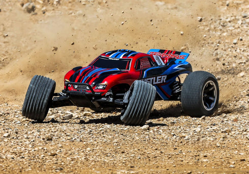 Traxxas Rustler 2WD Stadium Truck HD W/USB-C RC Vehicle (1/10) - Red 37254-8-RED