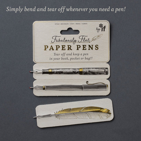 FABULOUSLY FLAT PAPER PENS BY IF