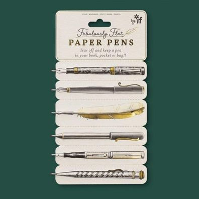 FABULOUSLY FLAT PAPER PENS BY IF