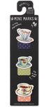 TEA CUPS MINI MARKS MAGNETIC BOOKMARKS