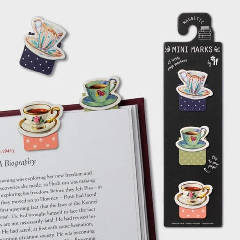 TEA CUPS MINI MARKS MAGNETIC BOOKMARKS