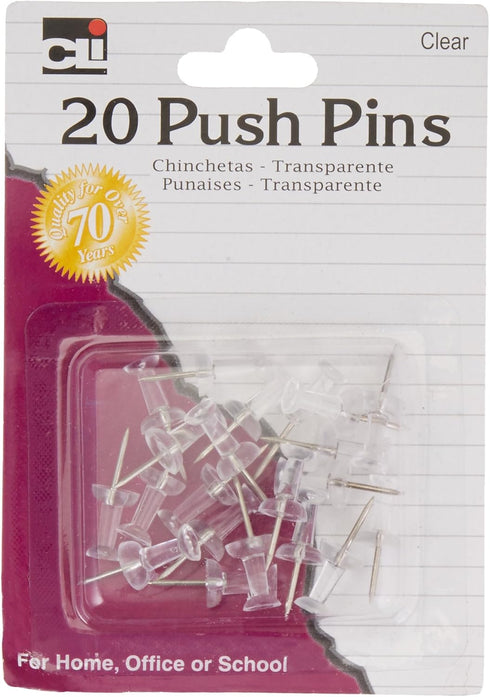 CLEAR PUSH PIN 20