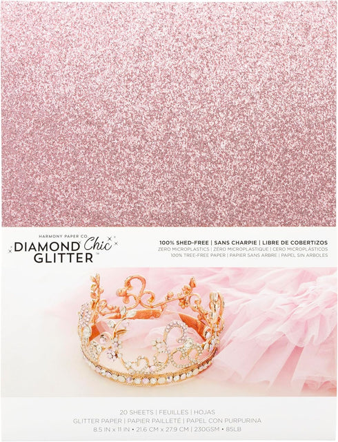 Pink Glitter Card Stock