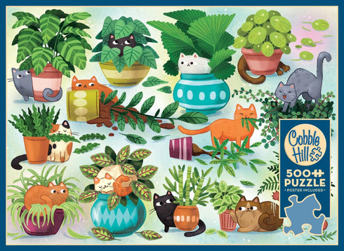 CATS VS. PLANTS 500 PIECE JIGSAW PUZZLE - SIMPSON. MICHELLE