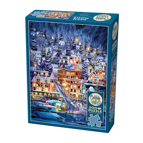 SKI TOWN 500 PIECE JIGSAW PUZZLE - HITCHCOX. DALE
