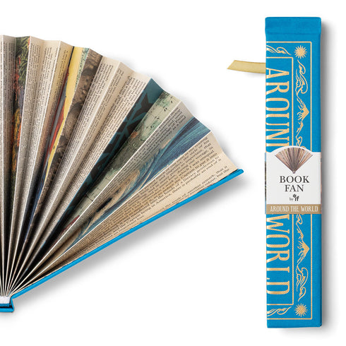 AROUND THE WORLD BOOK FAN (BLUE) - IF USA