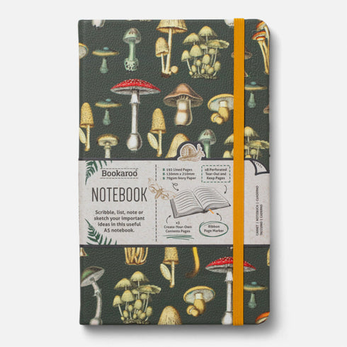 BOTANICAL MUSHROOM A5 BOOKAROO NOTEBOOK - IF USA