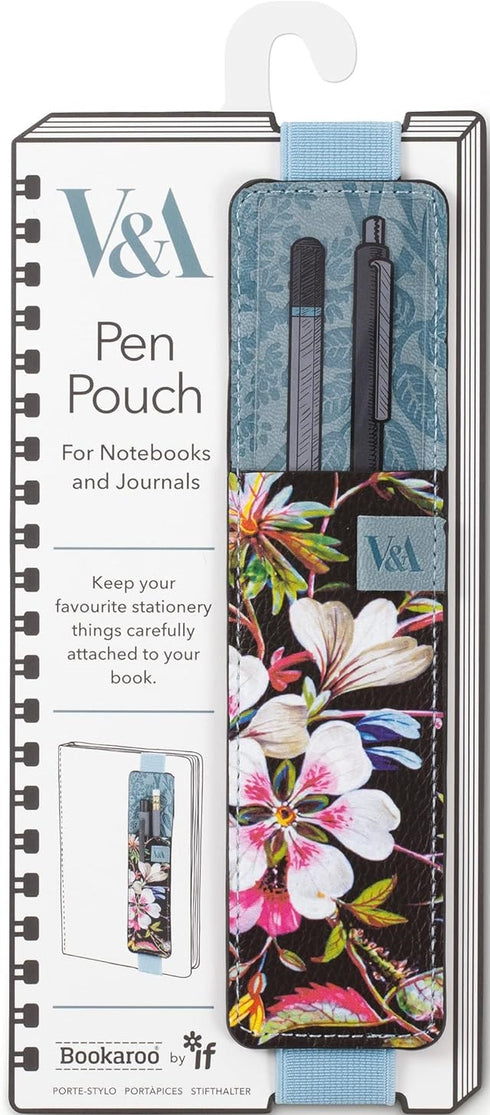DARK FLORAL BOOKAROO PEN POUCH - IF USA