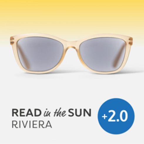 RIVIERA +2.0 READ IN THE SUN READING GLASSES - IF USA