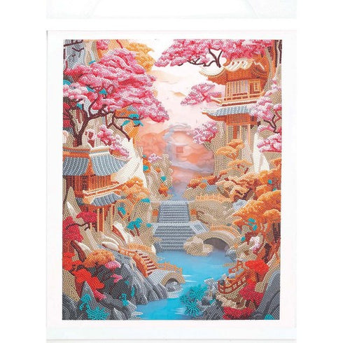 CHERRY BLOSSM BLISS CRYSTAL ART SCROLL KIT